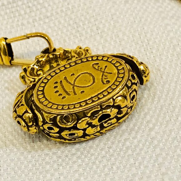 Vintage 1960s Goldette Jewelry Multi Strand Necklace with Pendants in Gold Tone - Picture 9 of 15